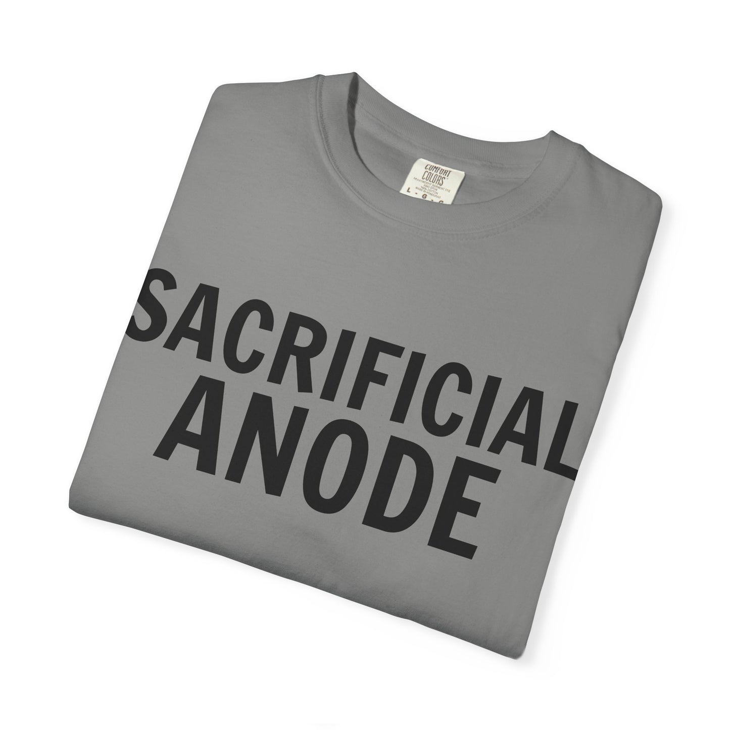 Sacrificial Anode T-Shirt – Zinc Edition on Comfort Colors Granite