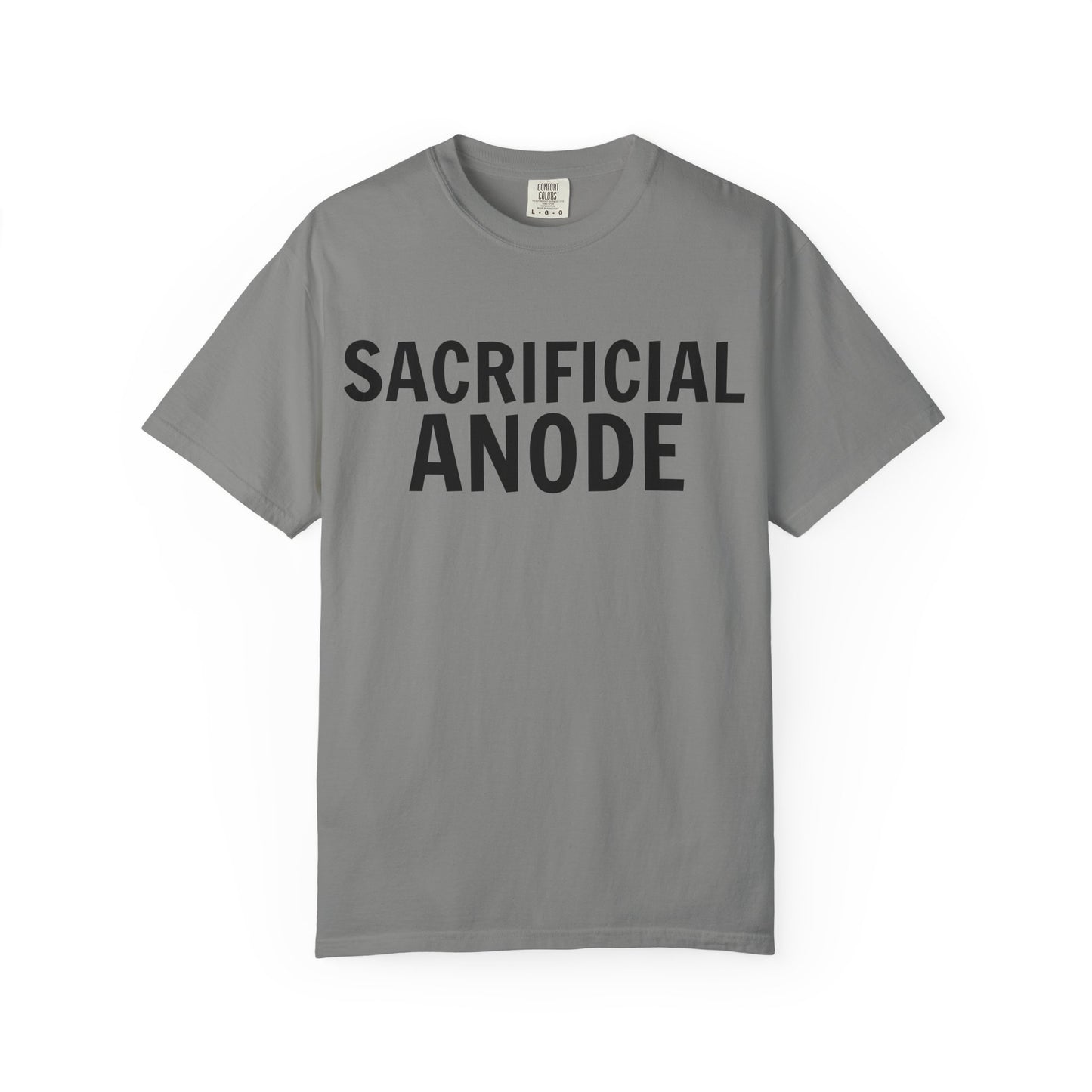Sacrificial Anode T-Shirt – Zinc Edition on Comfort Colors Granite